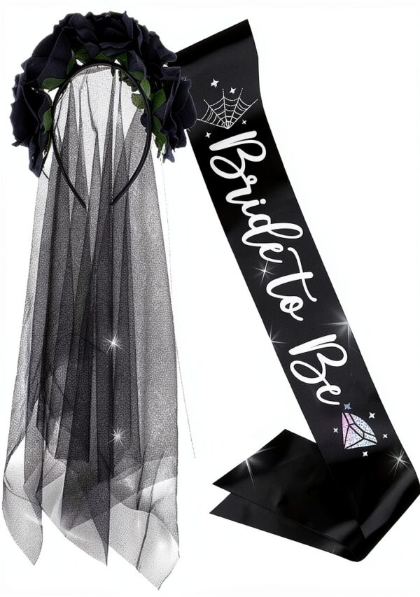 Écharpe Bride or Die JeVenis accessoire fête enterrement vie-0