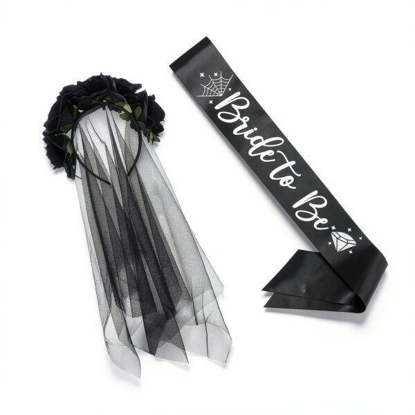 Écharpe Bride or Die JeVenis accessoire fête enterrement vie-2
