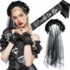 Écharpe Bride or Die JeVenis accessoire fête enterrement vie-6