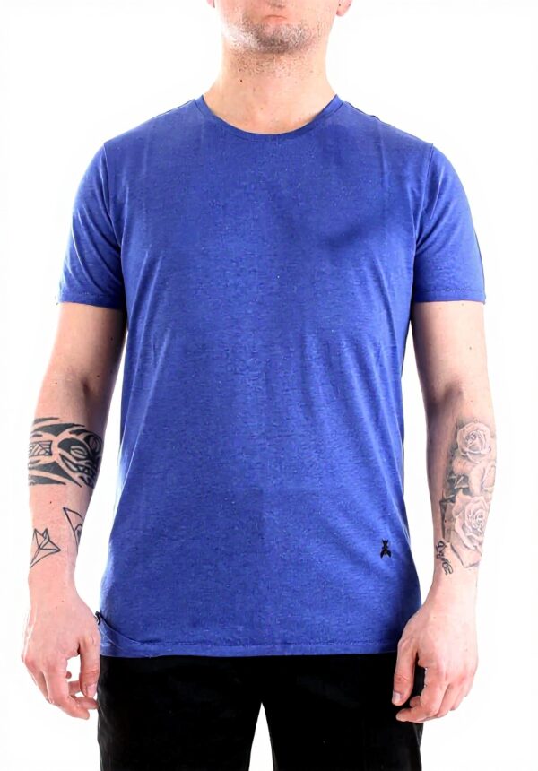 T-shirt manche courte homme Patrizia Pepe bleu coupe