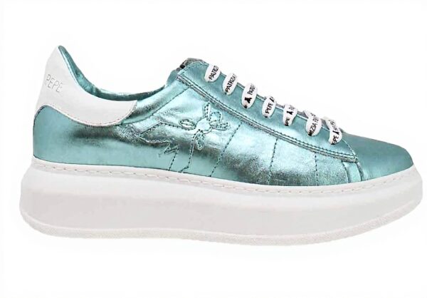Baskets enfant Patrizia Pepe vert cuir PPJ51 mode