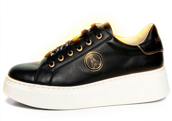 Baskets Patrizia Pepe Fille Cuir Veau Noir Design Moderne