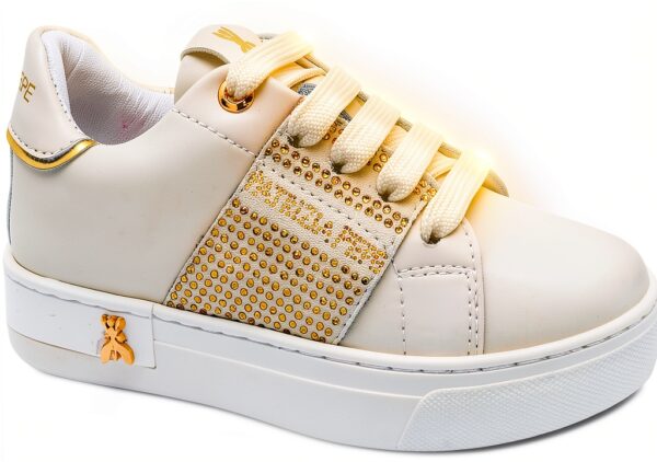 Baskets Patrizia Pepe Fille Cuir Véritable Beige Modèle
