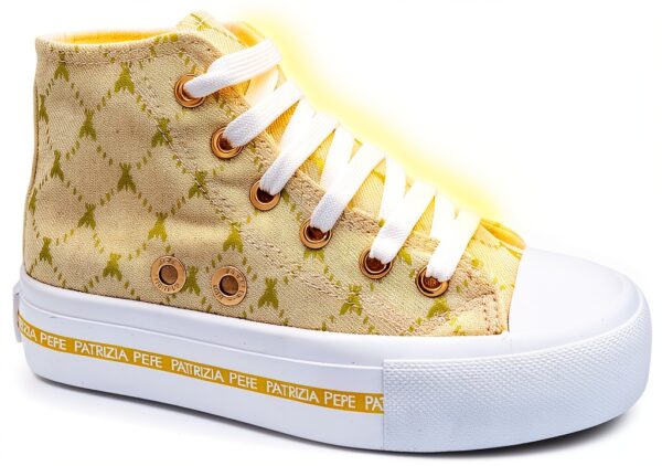 Baskets Patrizia Pepe Or Fille Coton Confortable Mode