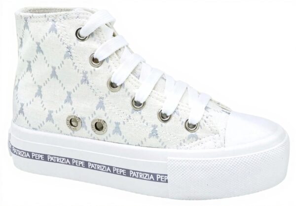 Baskets Patrizia Pepe argenté design moderne fille