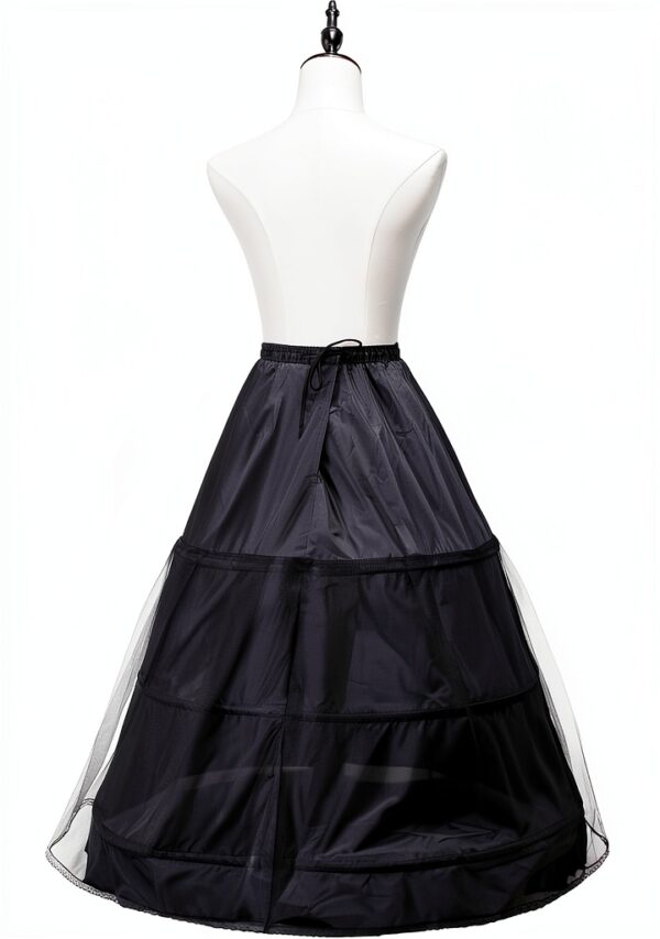 TUKA Design Jupon Crinoline 3 Cerceau Noir M TKB0005-2