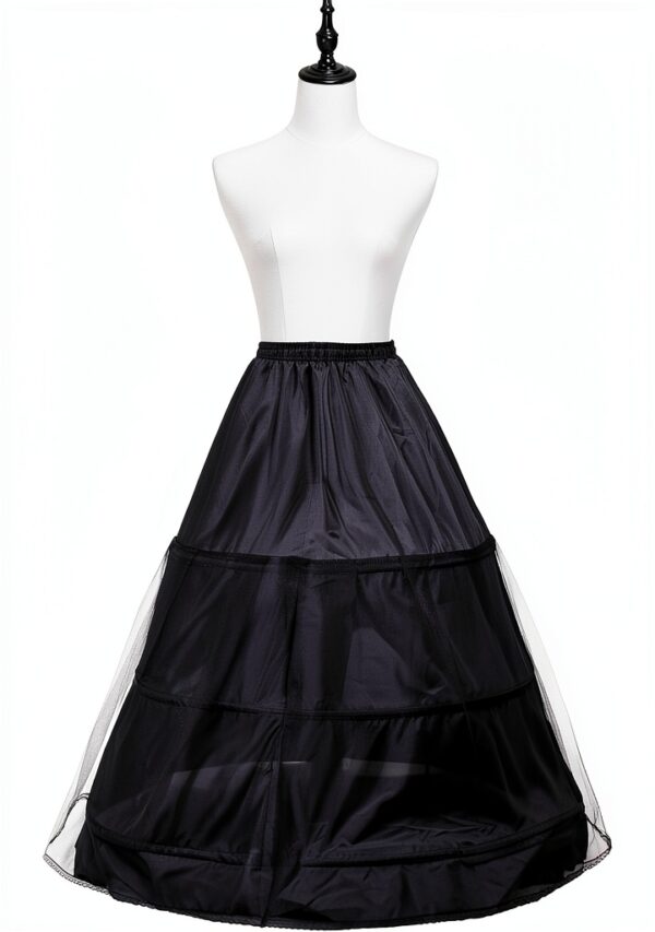 TUKA Design Jupon Crinoline 3 Cerceau Noir M TKB0005-8