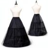TUKA Design Jupon Crinoline 3 Cerceau Noir M TKB0005-1