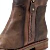 Bottines Marco Tozzi Femme Zippées 2-25064-43 en Cuir Noir et Mocca-5